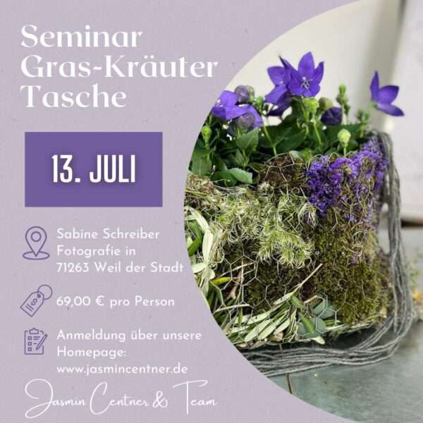 Seminar Gras-Kräutertasche bei Sabine Schreiber