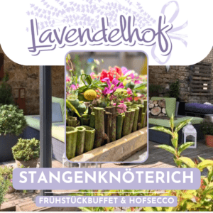 Florales Werktstück mit Stangenknöterich Lavendelhof