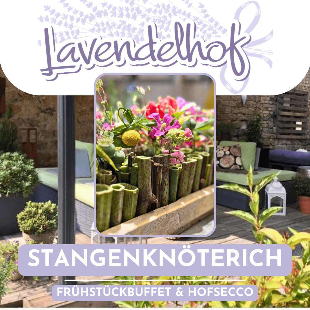 Florales Werktstück mit Stangenknöterich Lavendelhof